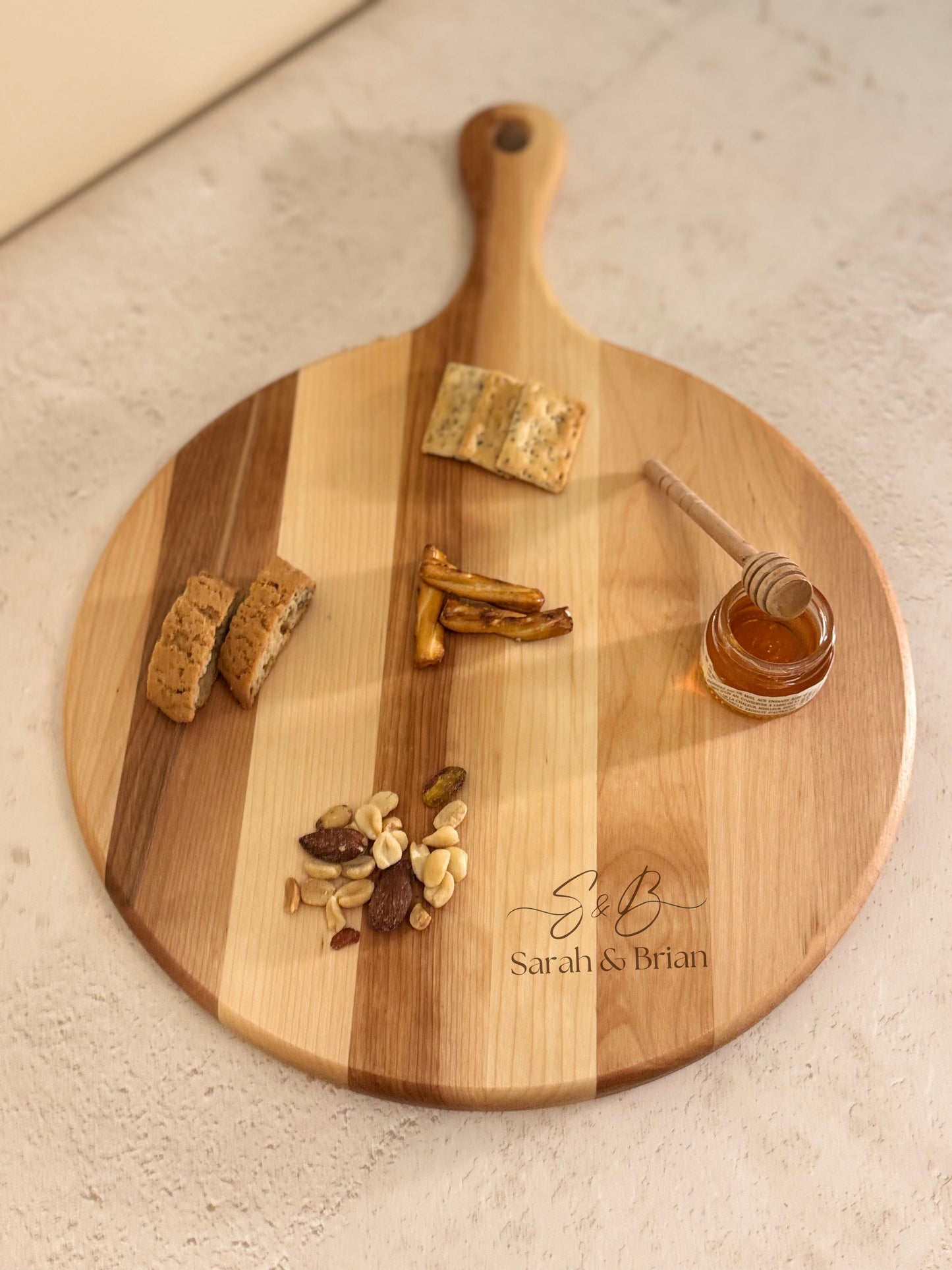 Personalized Wooden Cutting Board Engagement Gift For Couple Engraved Cheese Board Gift Newlyweds Wedding Present Charcuterie Board Gift Set