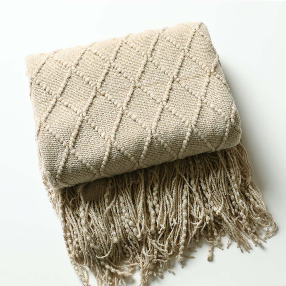 Cozy Throw Blanket Home Decor Boho Knitted Blanket Couch Throw Blanket Gift Basket Her Birthday Gift Mom Gift Idea Housewarming Gift Host