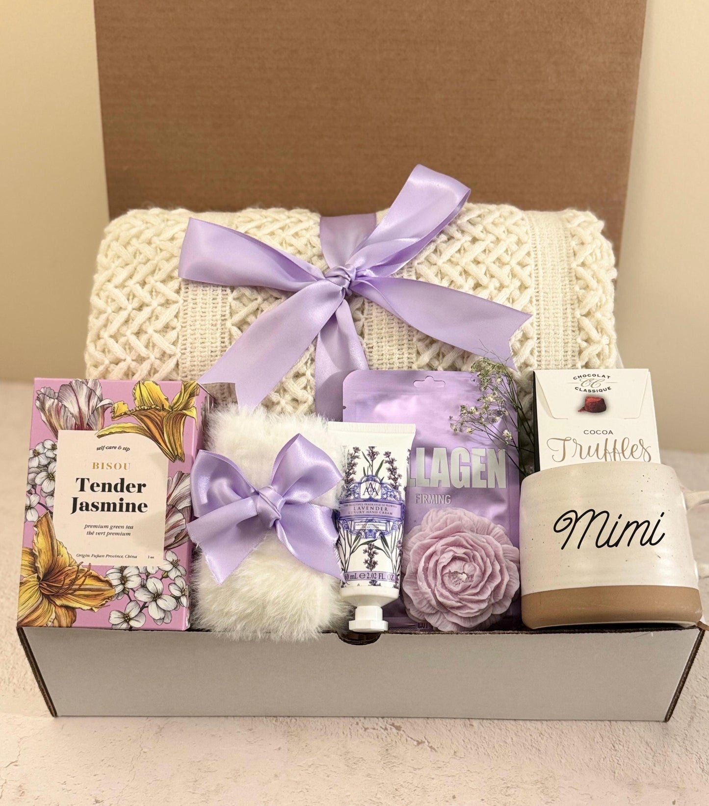 Care Package For Her Birthday Gift Hamper with Blanket Thinking of You Pamper Box Friend Comfort Kit Present Personalized Self Care Gift Box
