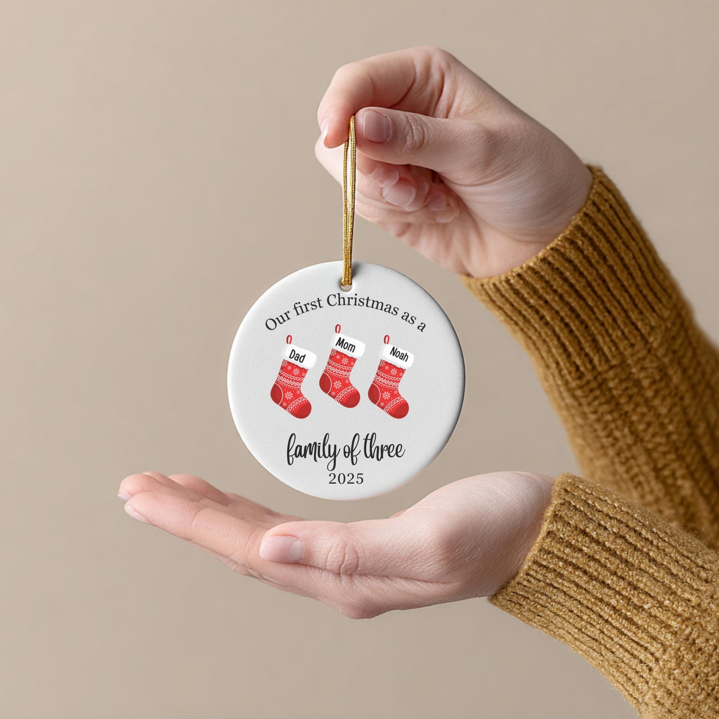 Personalized New Home Christmas Ornament Bauble Housewarming Gift Family Holiday Home Decor Custom New Family Ornament First Christmas Gift