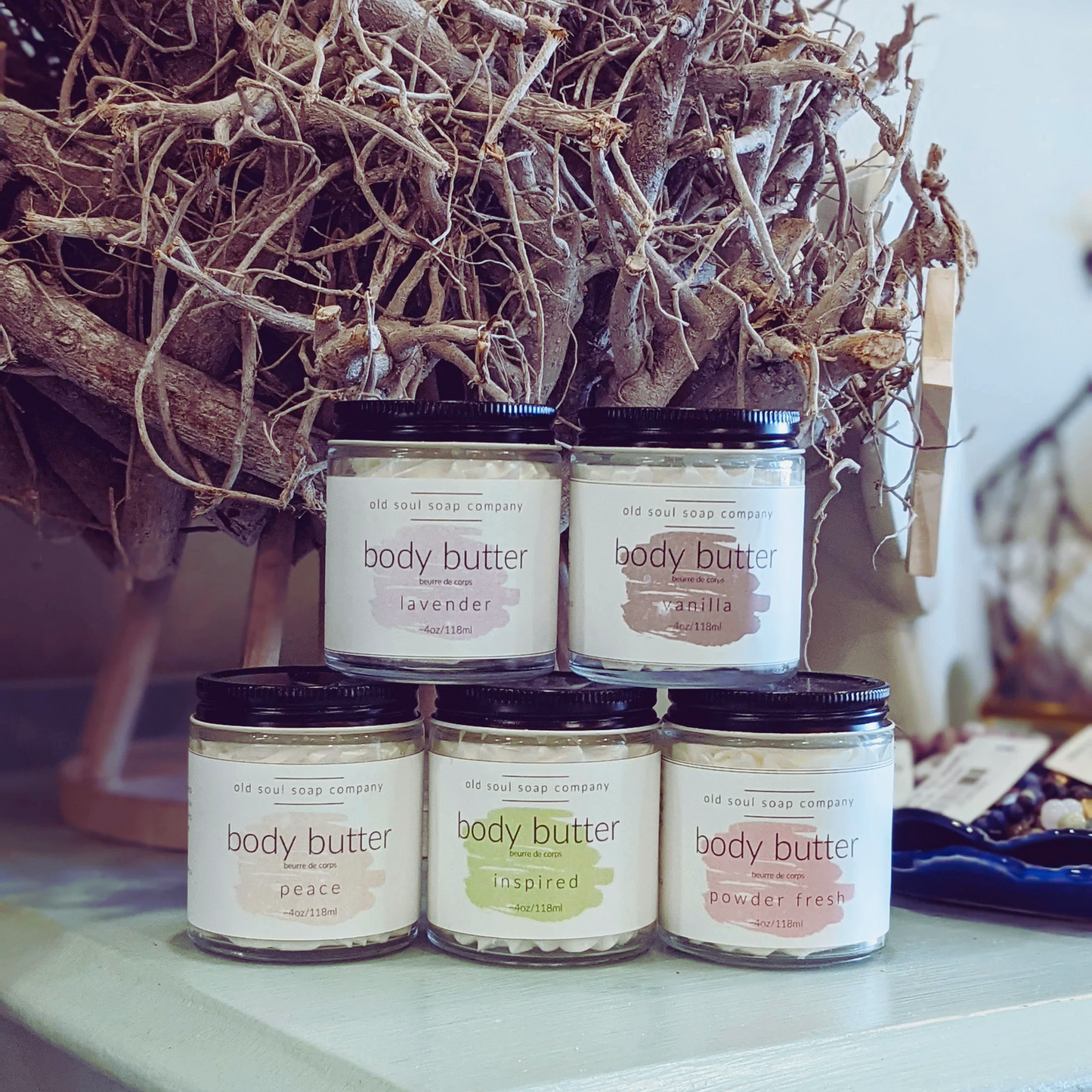 Body Butter lavender, vanilla, peace, inspired, powder fresh, minimalist