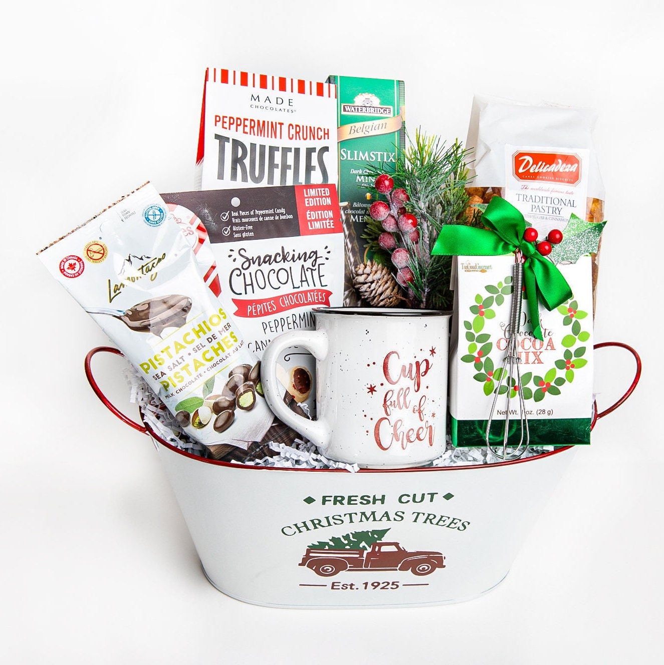 Christmas Gift Basket For Family Christmas Gift Box For Her Thinking of You Gift For Mom Hygge Gift box Holiday Gift For Friend Coworker Dad