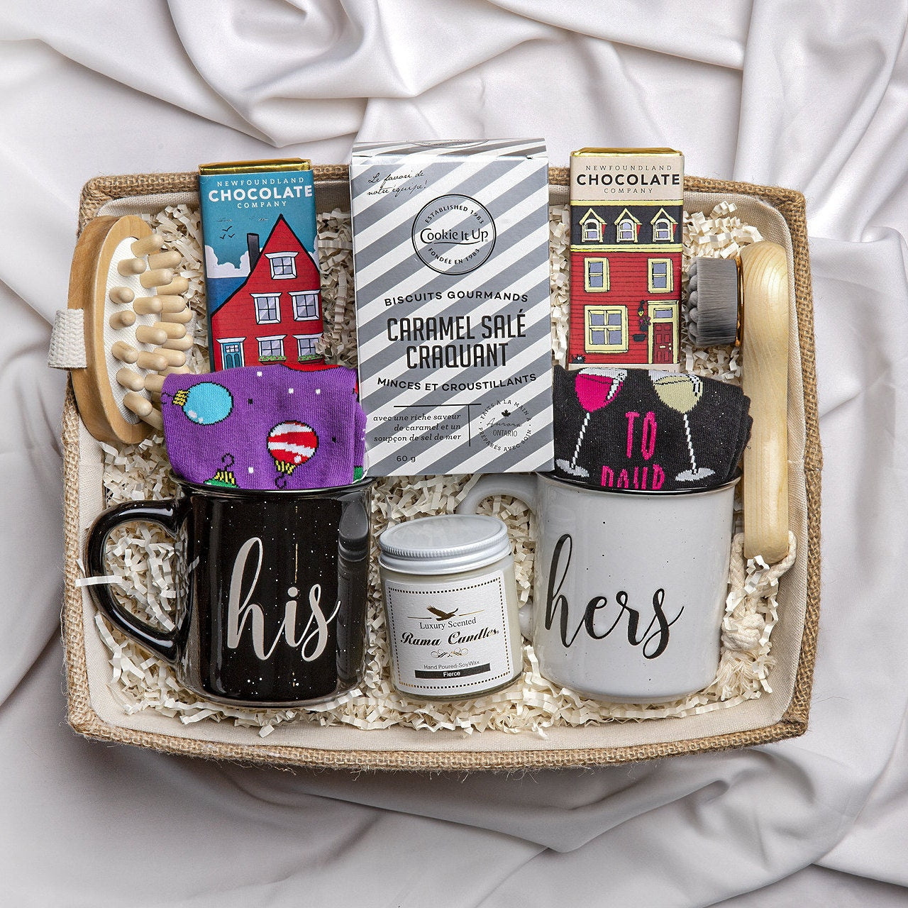 Couple Gift Box with unique couple mugs Engagement Gift Wedding Gift Set His and Her Gift Funny Couple Gift Relaxing Spa Gift For Couple Set