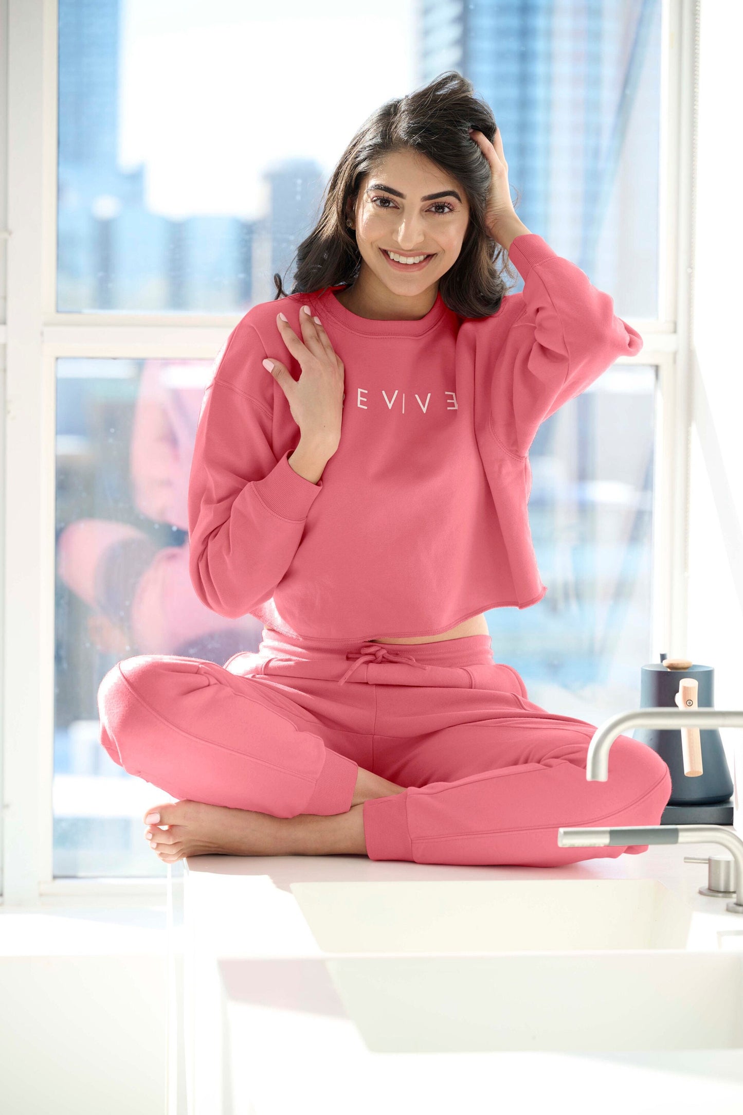 Women Sweatshirt Crewneck Sweatsuit Jogger Set Travel Sweat Set Jogger Sweat pants Women Tracksuit Birthday Gift Two Piece Loungewear Set
