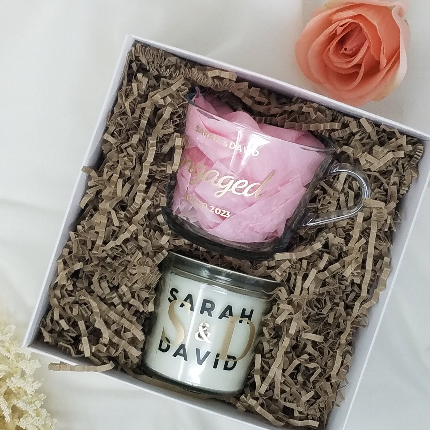 Custom Engagement Gift Box Bride To Be Wedding Gift Bridal Wedding Care Package For Future Mrs Bridal Shower Personalizable Engagement Gift