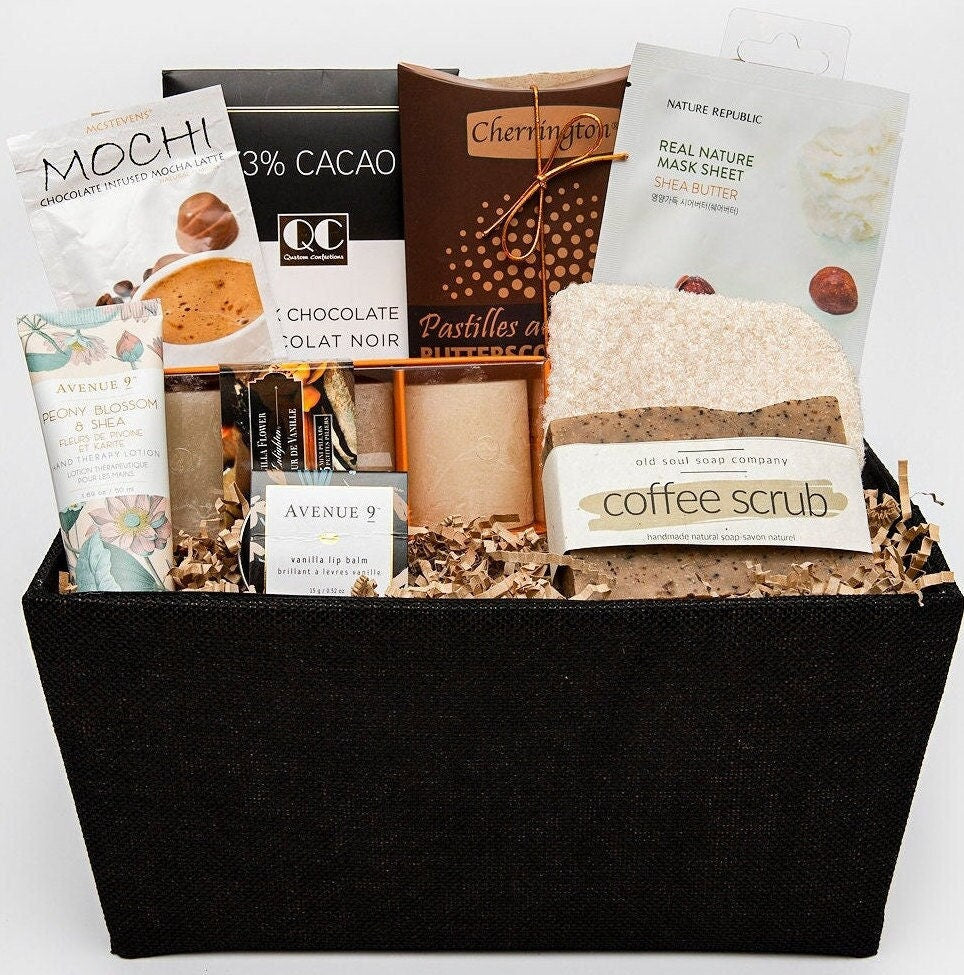 Coffee Lover Gift Basket For Women's Self Care Gift Her Coffee Tea Gift Set Tea Get Well Soon Gift Coffee Gift Package Tea And Treats Gift