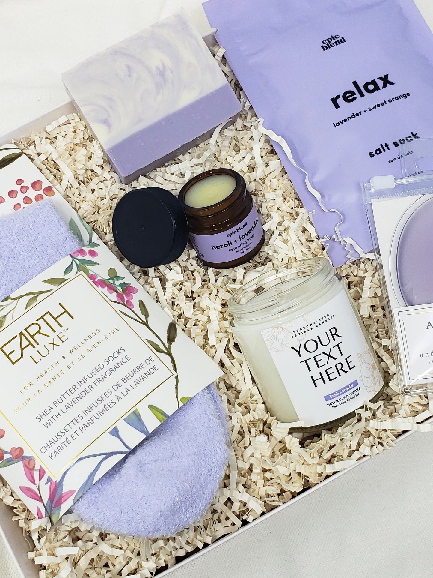 Best Friend Birthday Gift Self Care Gift Box For Her Care Package Wellness Gift Women Spa Gift Set Custom Candle Gift Thank you Gift Basket