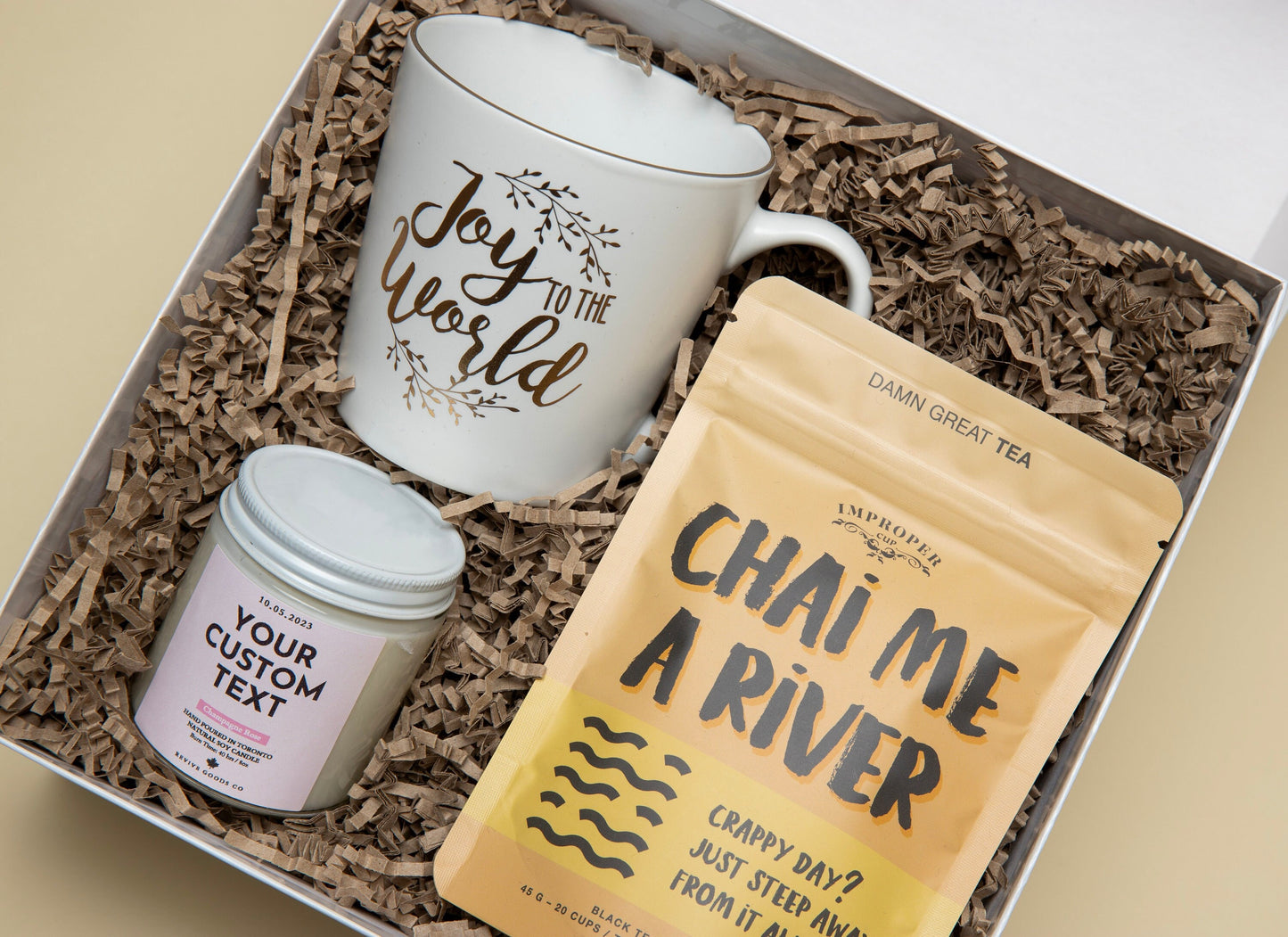 Christmas Gift Box Personalized Candle Gift Holiday Present Her Birthday Gift Custom Candle Gift Set Her Personalized Candle Tea Mug Gift