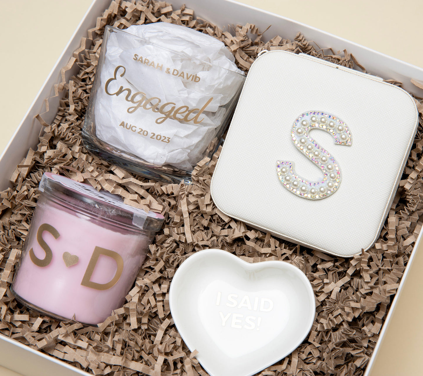 Custom Engagement Gift Box Bride To Be Wedding Gift Bridal Wedding Care Package For Future Mrs Bridal Shower Personalizable Engagement Gift