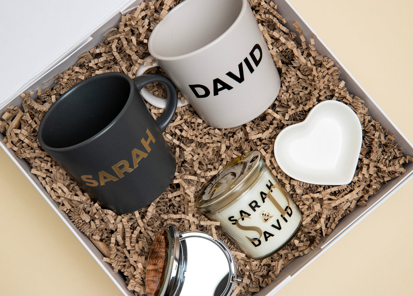 Engagement Gift Box For Couple with Personalized Mugs Candle Gift Engagement Gift Future Mrs Bride To Be Gift Basket Couple Anniversary Gift