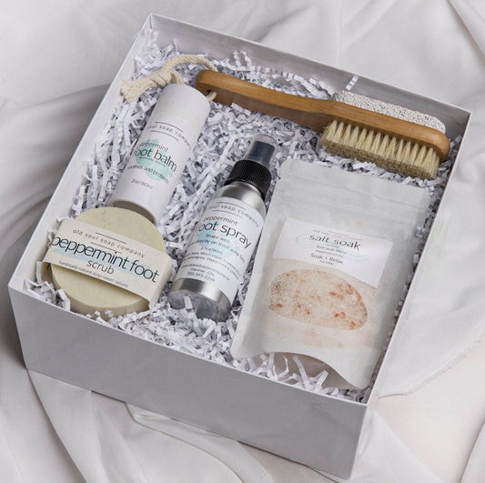 Foot Care Package Pedi Set Her Wellness Gift Stress Relief Gift Basket Self Care Gift Box Wellness Gift Set For Him and Her Relaxation Gift