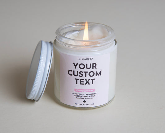 Personalized Candle Gift For Her Soy Candle Custom Text Candle Gift Set Label Candle Birthday Candle Gift Set Wedding Gift For Couples Gift