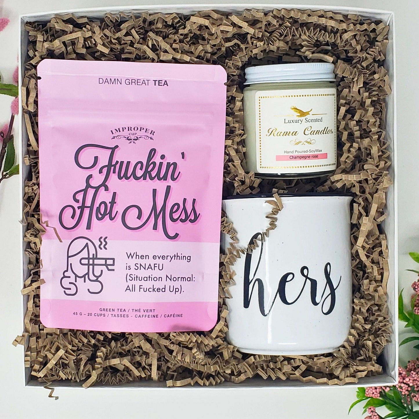 Candle Gift Box Her Tea Gift Set Women Self Care Gift Box Custom Birthday Gift For Her Cozy Candle Tea Gift Set With Mug Hygge Gift Basket