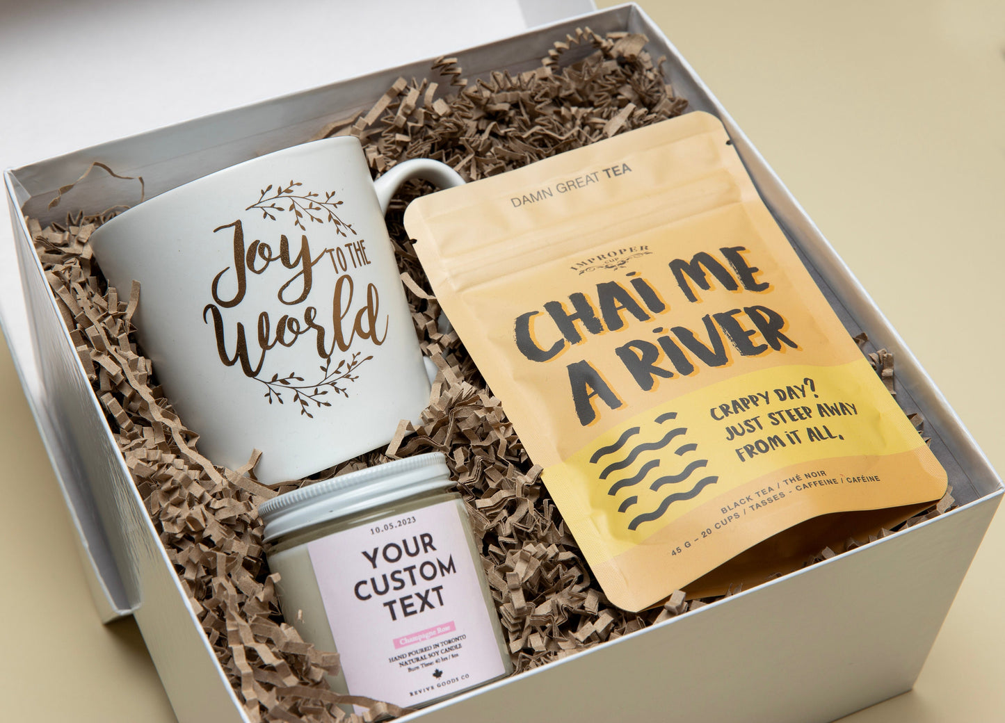 Christmas Gift Box Personalized Candle Gift Holiday Present Her Birthday Gift Custom Candle Gift Set Her Personalized Candle Tea Mug Gift