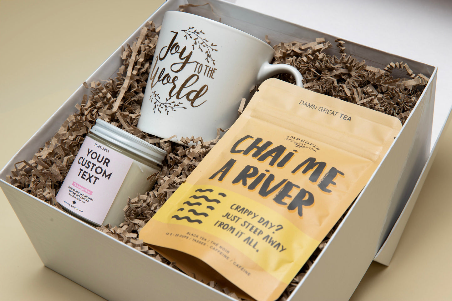 Christmas Gift Box Personalized Candle Gift Holiday Present Her Birthday Gift Custom Candle Gift Set Her Personalized Candle Tea Mug Gift