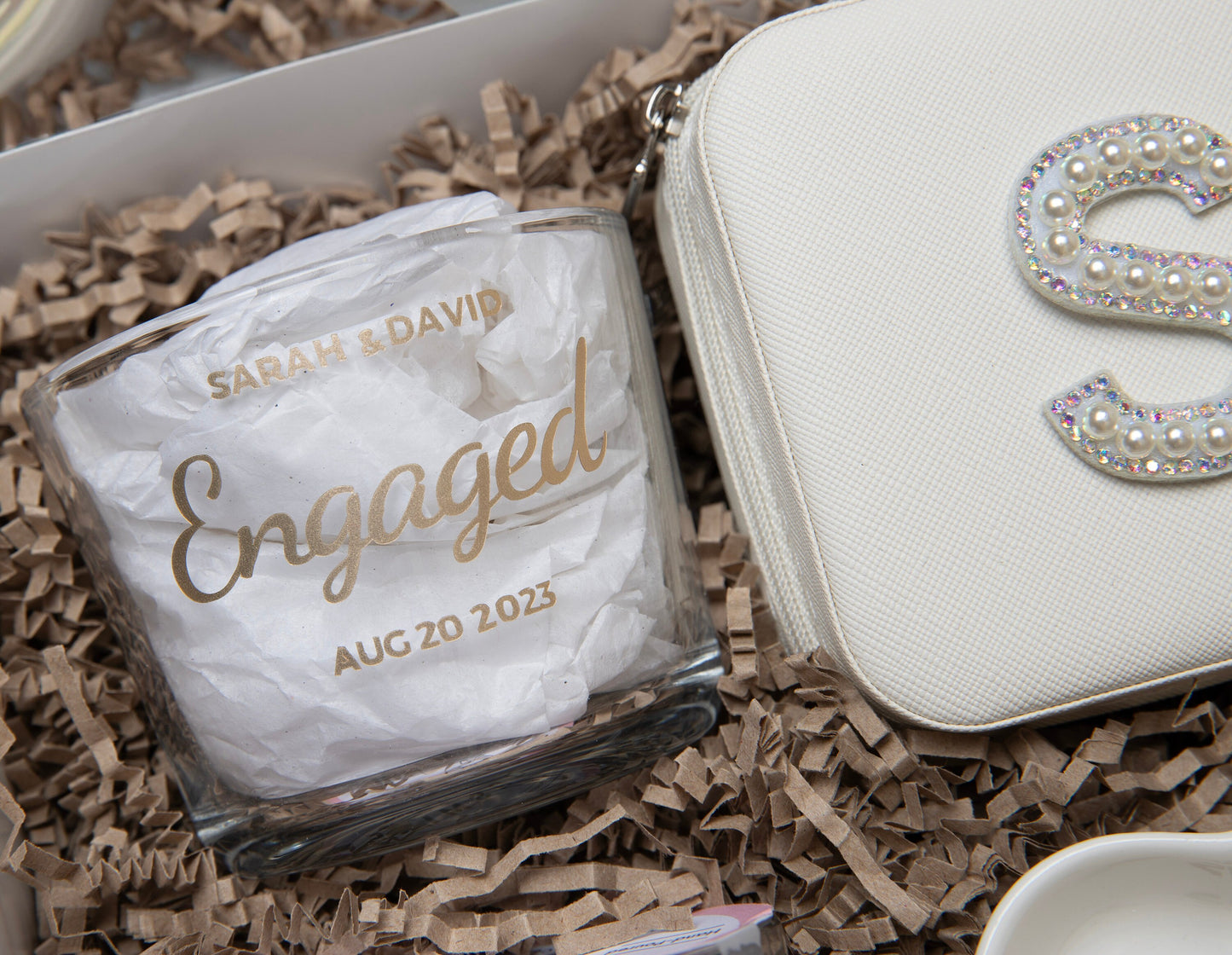 Custom Engagement Gift Box Bride To Be Wedding Gift Bridal Wedding Care Package For Future Mrs Bridal Shower Personalizable Engagement Gift