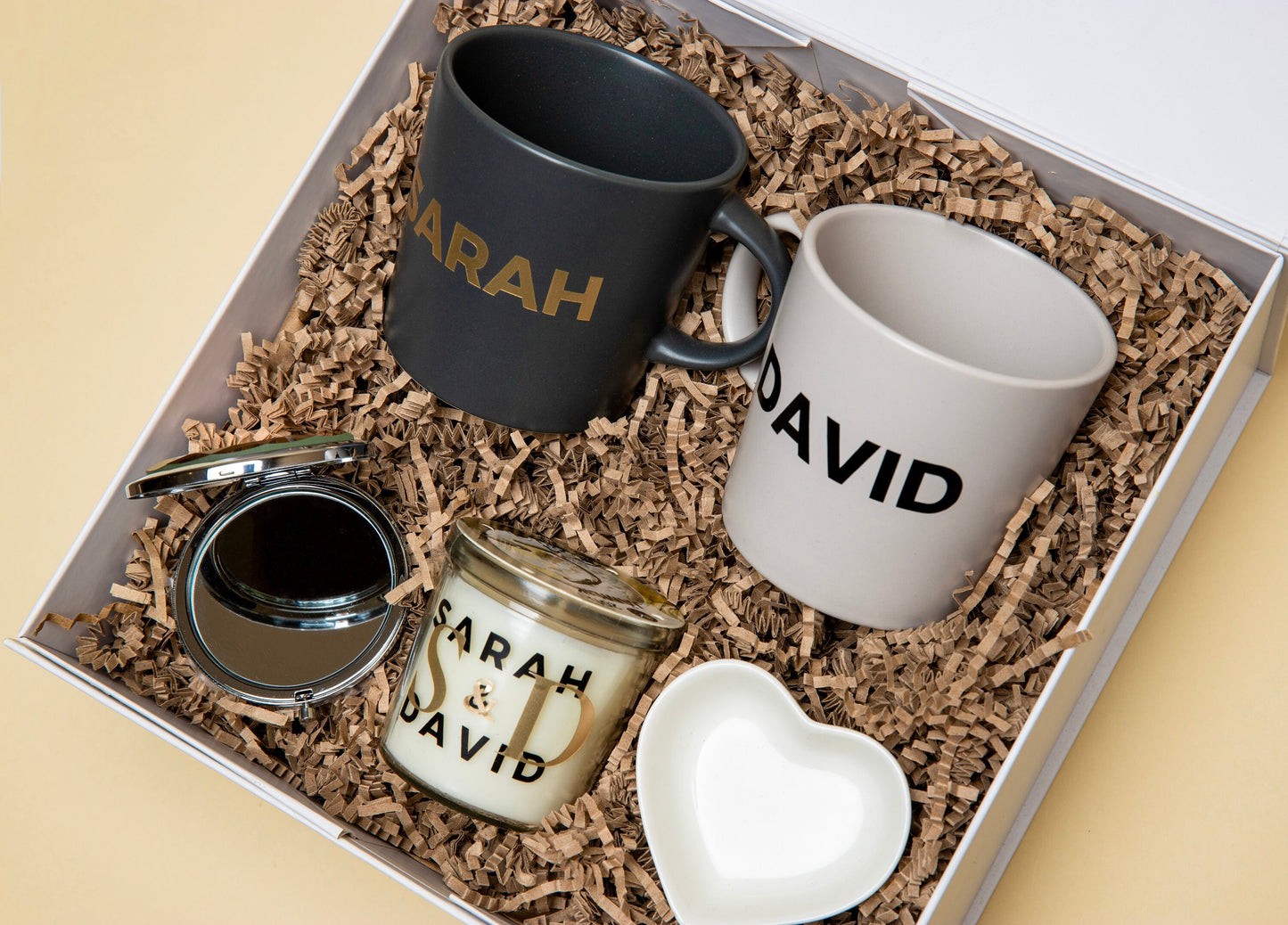 Engagement Gift Box For Couple with Personalized Mugs Candle Gift Engagement Gift Future Mrs Bride To Be Gift Basket Couple Anniversary Gift