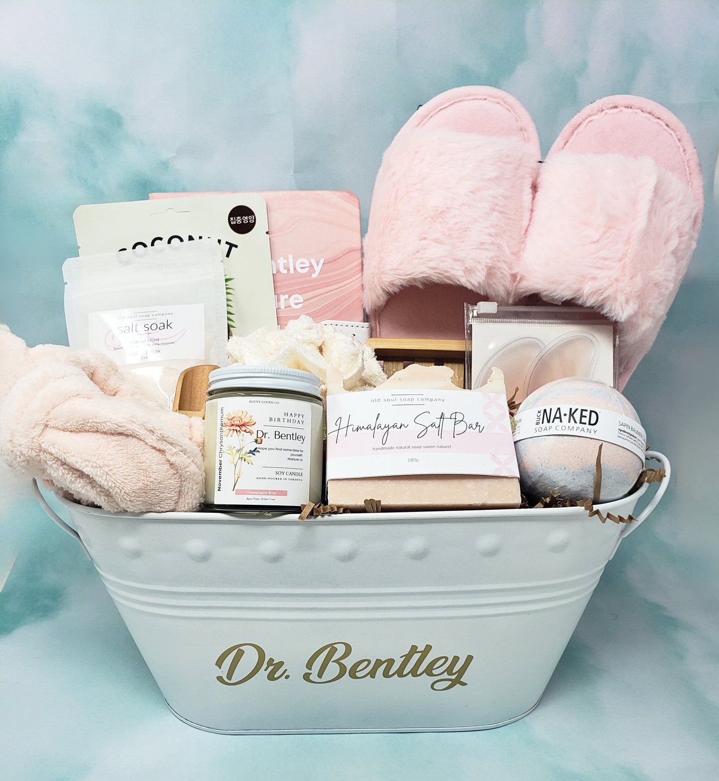 Christmas Gift Basket For Women Self Care Christmas Gift Mental Wellness Care Package Slippers Gift Beauty Gift Set Women Holiday Gift Set