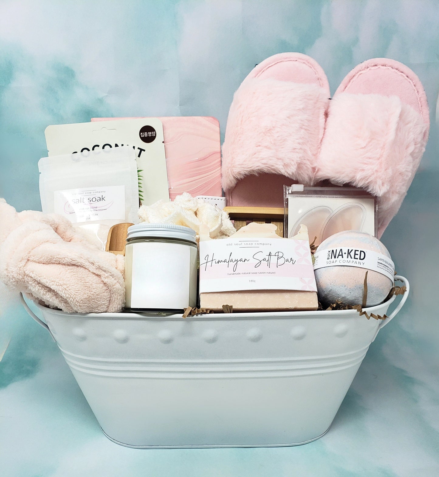 Christmas Gift Basket For Women Self Care Christmas Gift Mental Wellness Care Package Slippers Gift Beauty Gift Set Women Holiday Gift Set