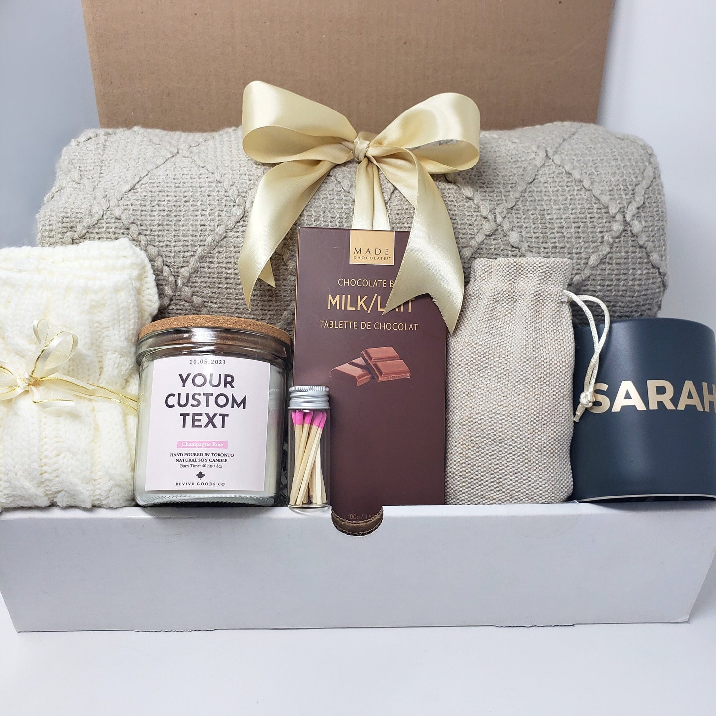 Birthday Gift Box Care Package Her Anniversary Gift Thank you Gift Mentor Boss Coworker Gift Hygge Gift With Blanket Thinking of You Gift