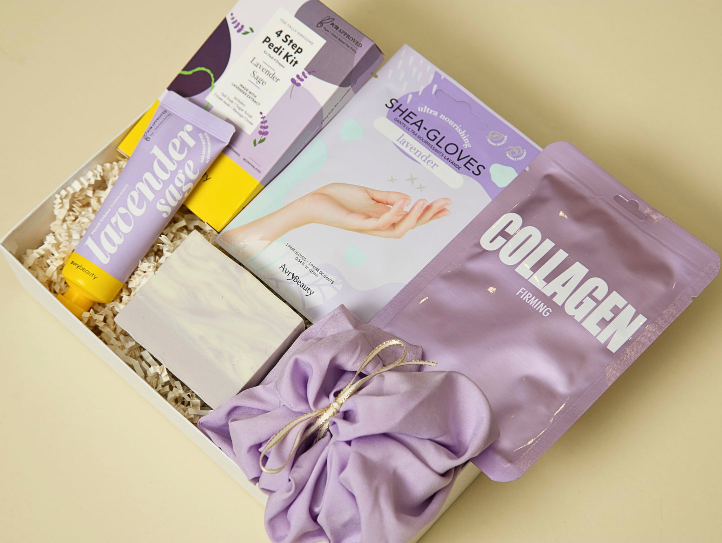 Lavender Self Care Gift Box For Her Birthday Gift Idea Personalized Candle Gift for Mother Get Well Soon Gift Comfort Pedi Foot Care Package