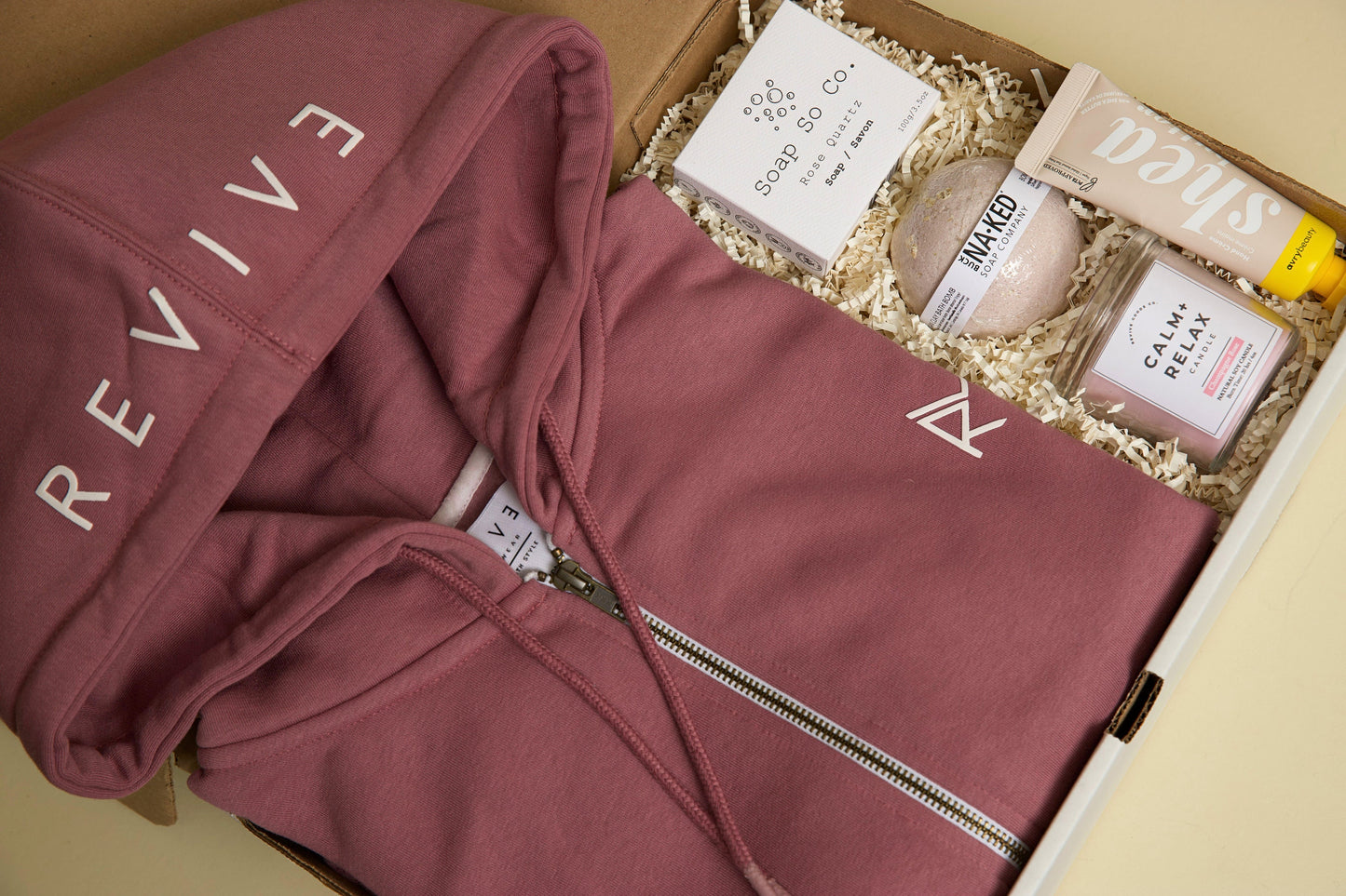 Holiday Self Care Package For Her Birthday Pampering Gift Box Christmas Gift Women Zip Hoodie Jogger Set Personalized Gift Basket For Women