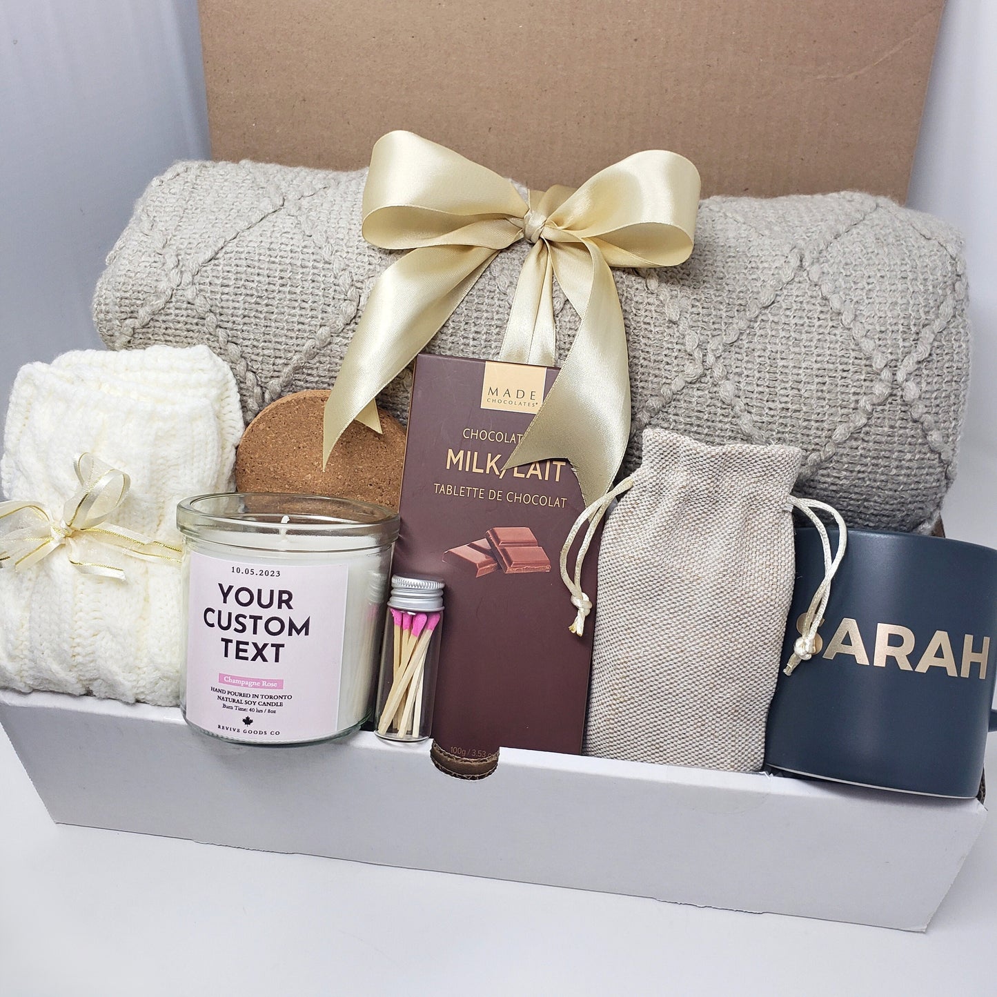 Birthday Gift Box Care Package Her Anniversary Gift Thank you Gift Mentor Boss Coworker Gift Hygge Gift With Blanket Thinking of You Gift