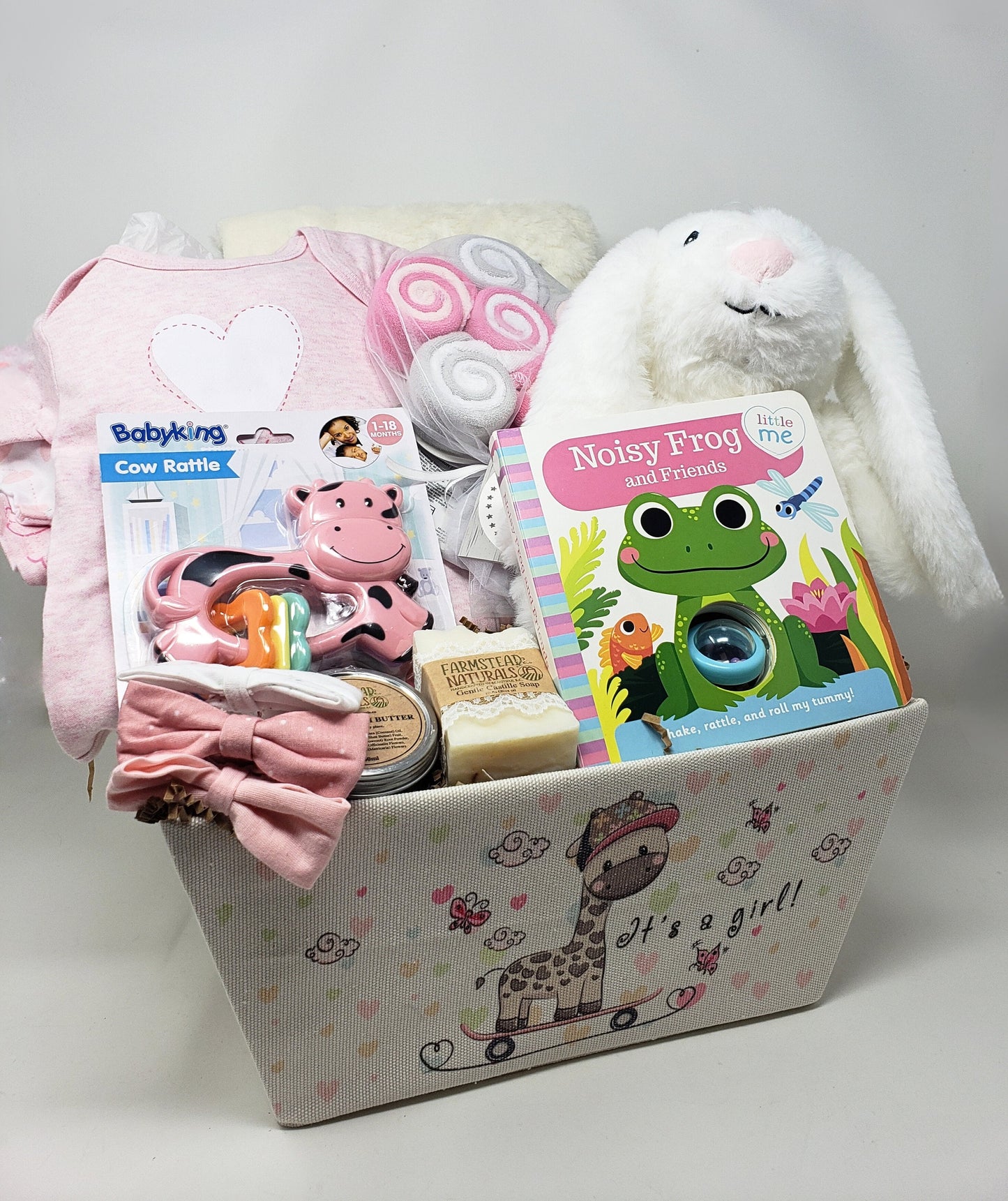 Baby Girl Gift Basket Baby Shower Gift For Mom To be Girl Newborn Gift Custom New Baby Gift Personalized Gift Basket Congratulations Gift