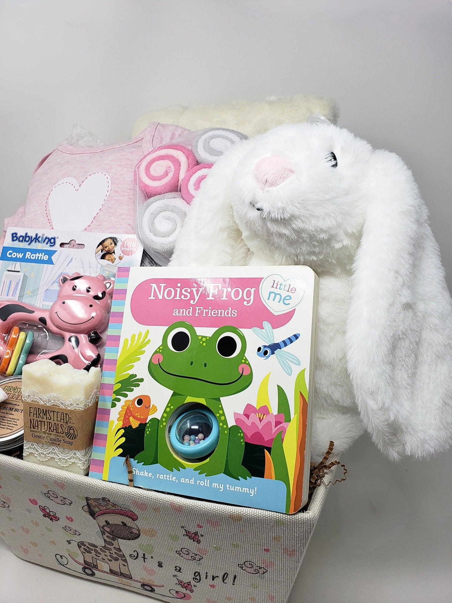 Baby Girl Gift Basket Baby Shower Gift For Mom To be Girl Newborn Gift Custom New Baby Gift Personalized Gift Basket Congratulations Gift