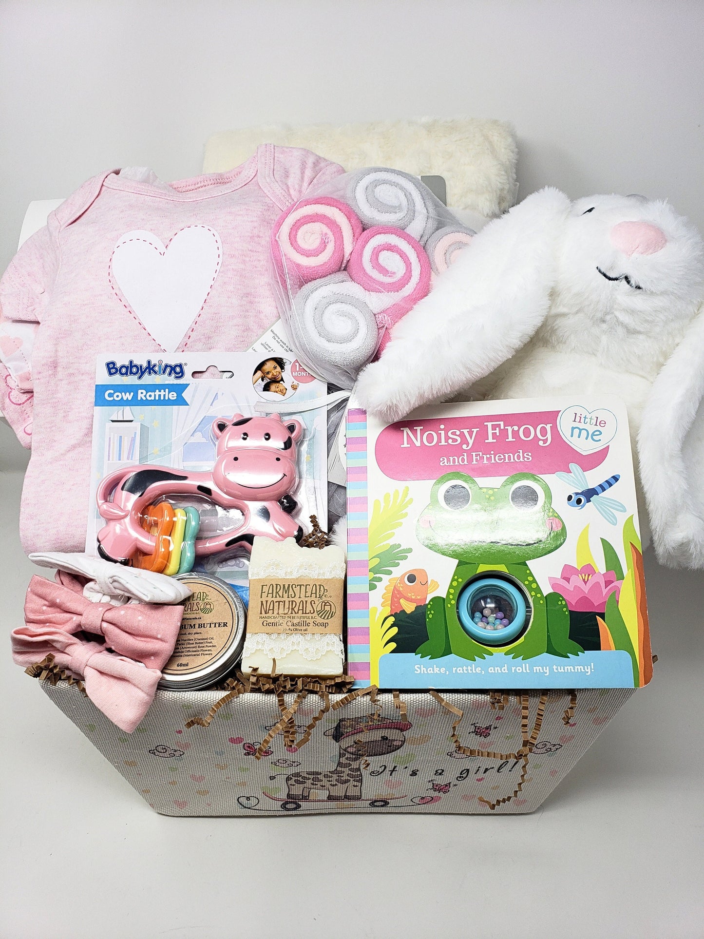 Baby Girl Gift Basket Baby Shower Gift For Mom To be Girl Newborn Gift Custom New Baby Gift Personalized Gift Basket Congratulations Gift