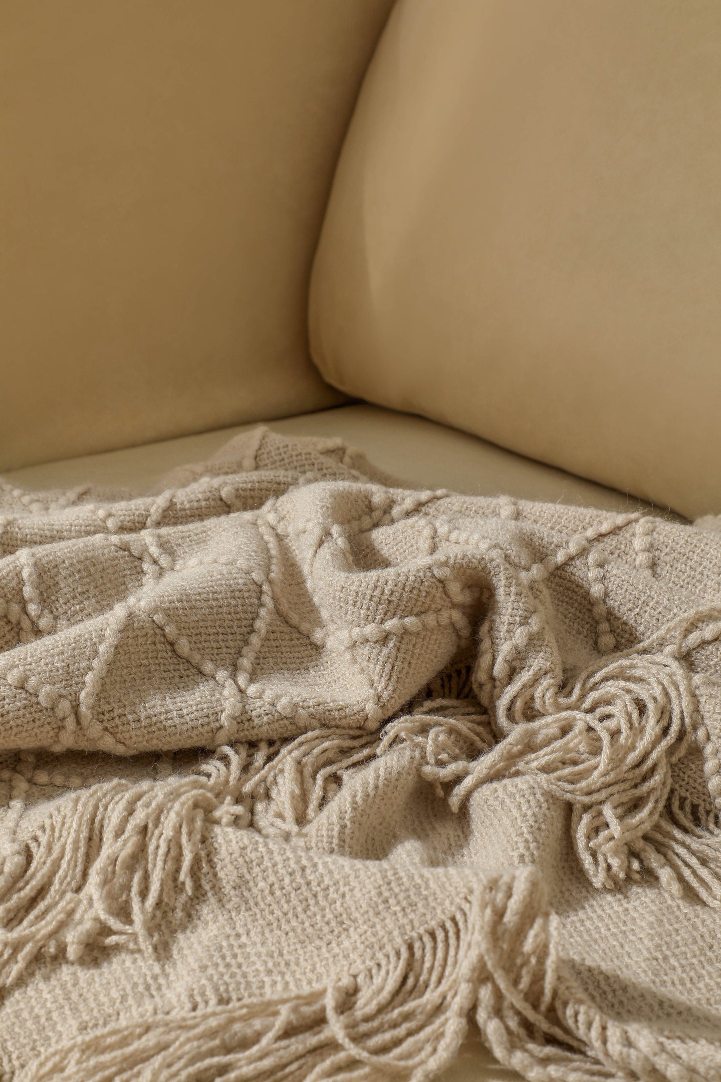 Cozy Throw Blanket Home Decor Boho Knitted Blanket Couch Throw Blanket Gift Basket Her Birthday Gift Mom Gift Idea Housewarming Gift Host
