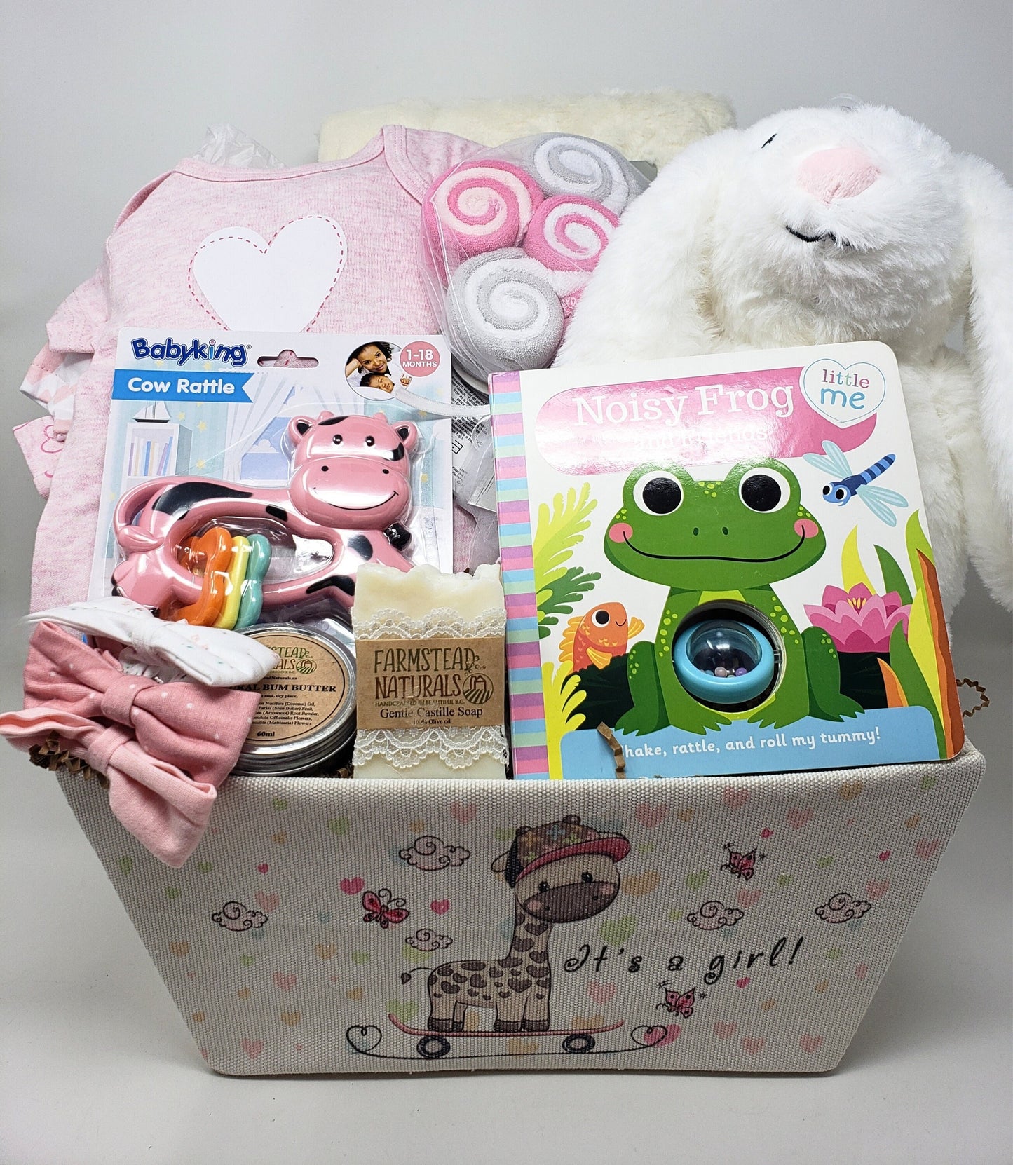 Baby Girl Gift Basket Baby Shower Gift For Mom To be Girl Newborn Gift Custom New Baby Gift Personalized Gift Basket Congratulations Gift