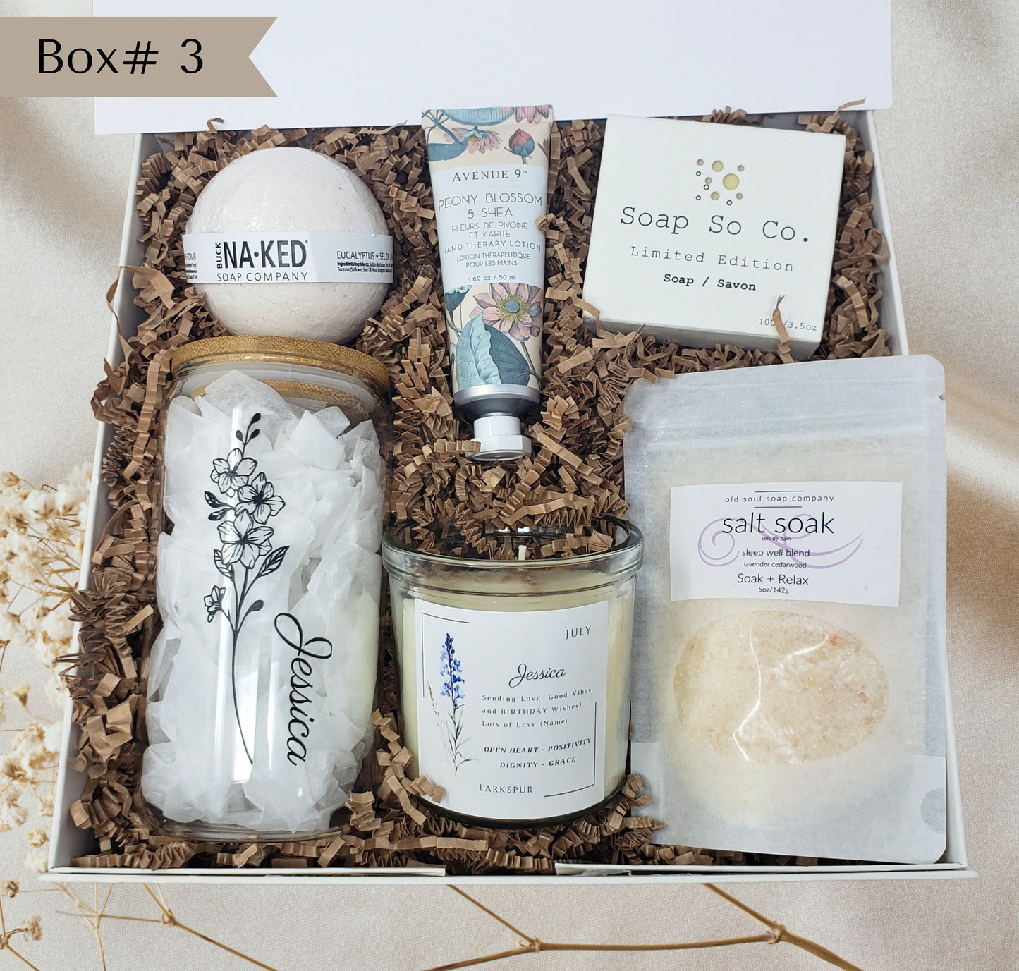 Birth Flower Gift Personalized Glass Cup Birthday Gift For Friend Bday Gift Basket Mom Spa Gift Box Her Spa Kit Pampering Gift Box Birthday