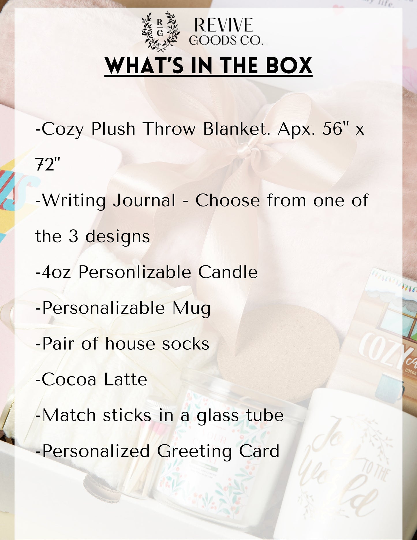 Best Friend Gift Hygge Gift Box with Blanket Pampering Gift Set Get Well Self Care Gift For Her Birthday Gift Custom Candle Gift Cozy Gift