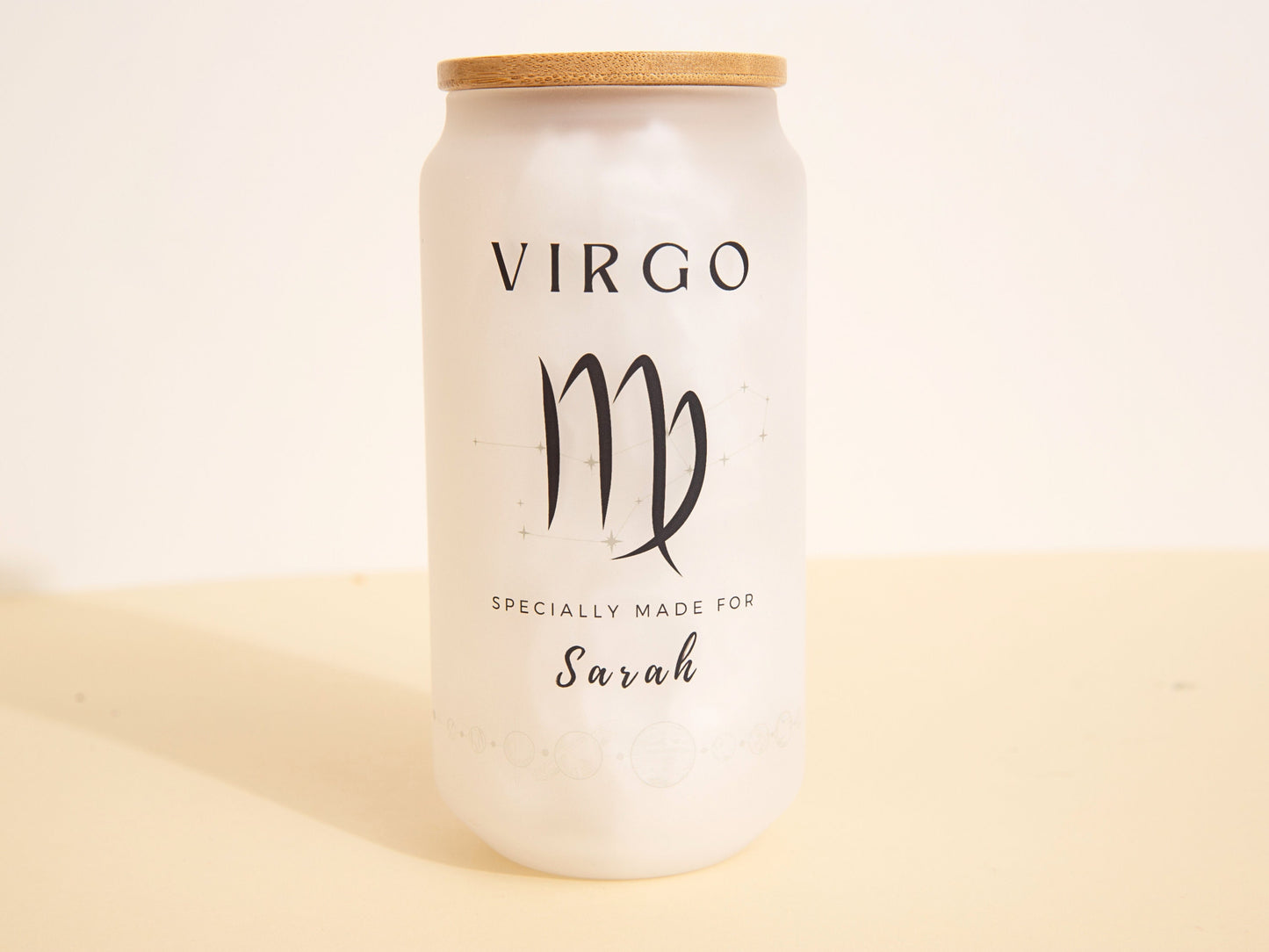 Zodiac Sign Birthday Tumbler Constellation Glass Cup Personalized Star Sign Tumbler Astrology Zodiac Gift for her Tumbler Birthday Present