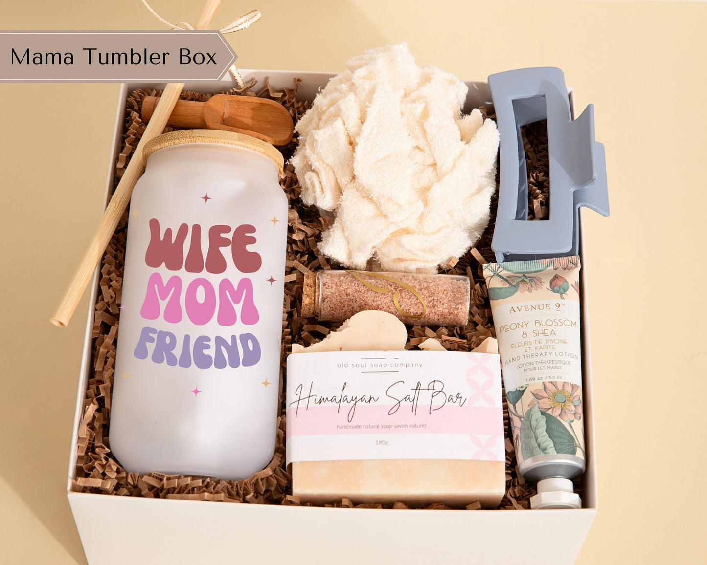 Personalized Birthday Gift Her Bday Present Care Package New Mom To Be Self Care Gift Box Birth Flower Birthday Gift Wellness Gift Box Wife