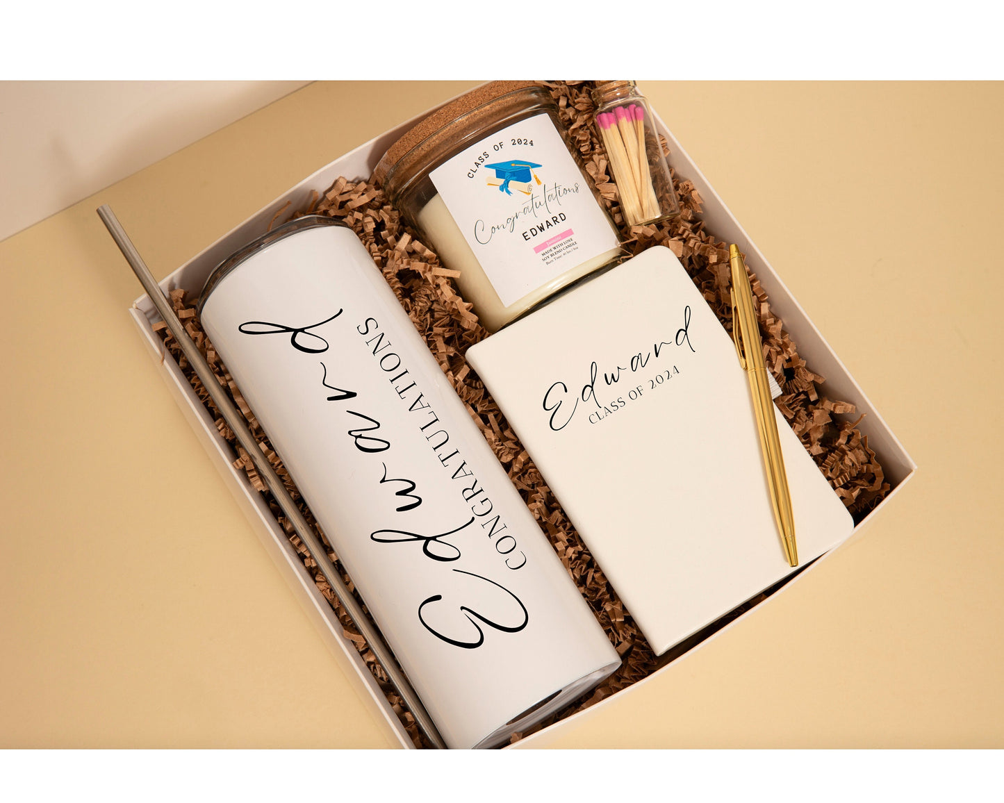 Graduation Gift Him College Graduation Gift Box Personalized Grad Gift Custom Name Tumbler Writing Journal Congratulation Gift Class of 2025