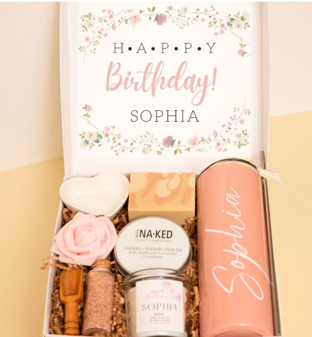 Christmas Birthday Care Package Her Bday Gift Box Women Self Care Basket Her Personalize Birthday Present Best Friend Pamper Thinking of you