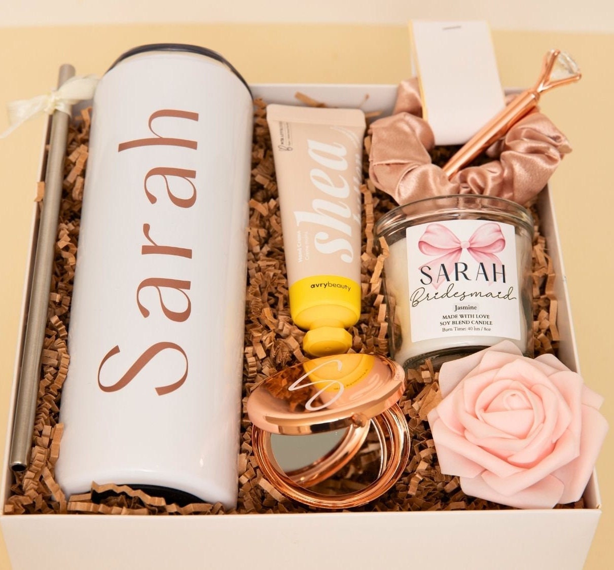 Custom Bridesmaid Proposal Gift Idea Best Friend Bridal Shower Proposal Box Maid of Honor Personalized Tumbler Gift Box Brides Wedding Gift