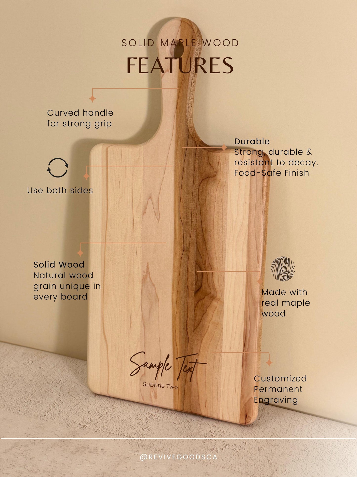 Personalized Christmas Cutting Board Holiday Wooden Monogram Kitchen Gift Wedding Present Handcrafted Maple Wood Serving Accessory Cheese