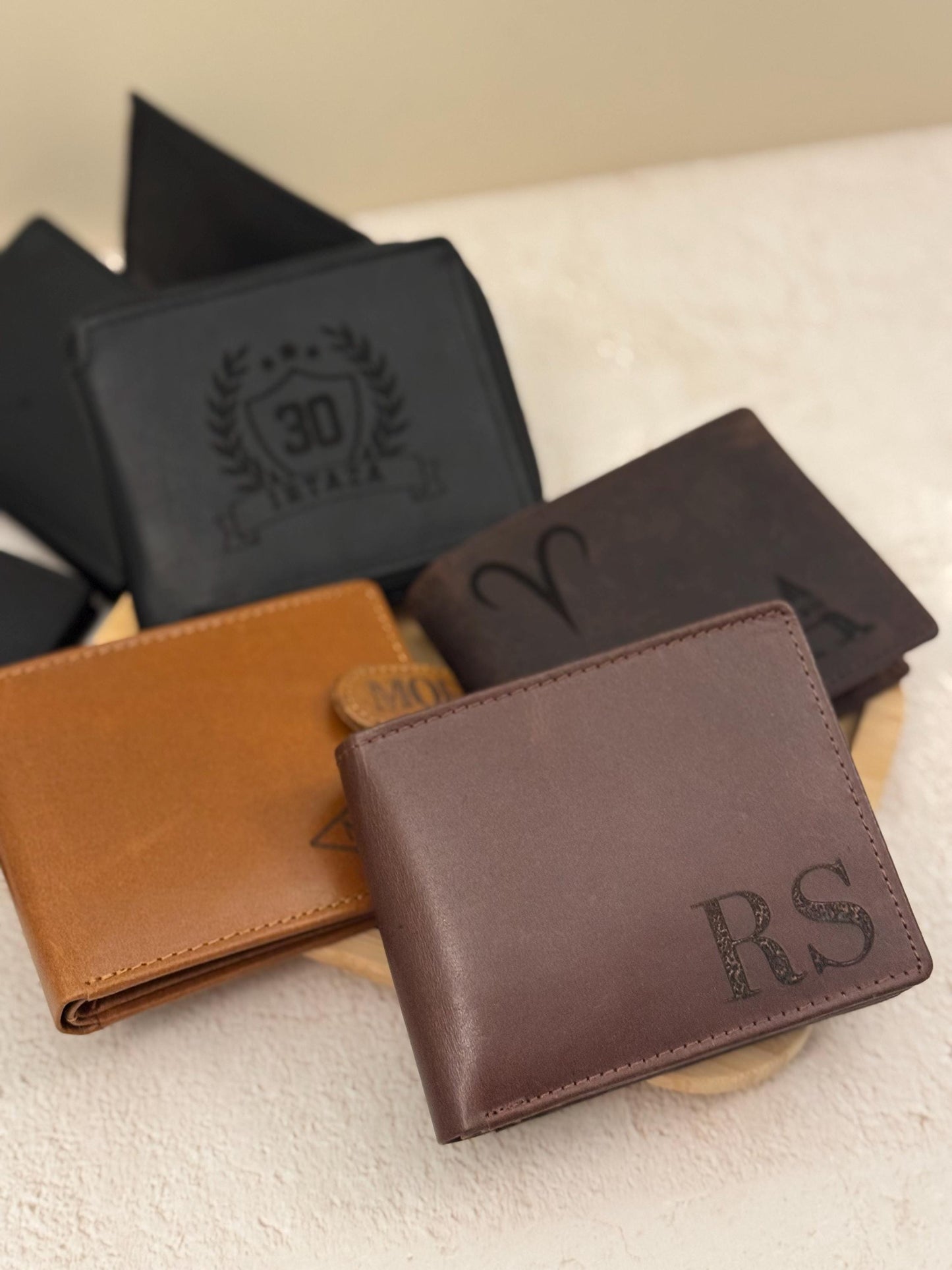 Birthday Gift Him Leather Wallet for Dad Special Present Idea Men Wallets with Pocket Card Case for Wedding Gift Dad Personalized Item