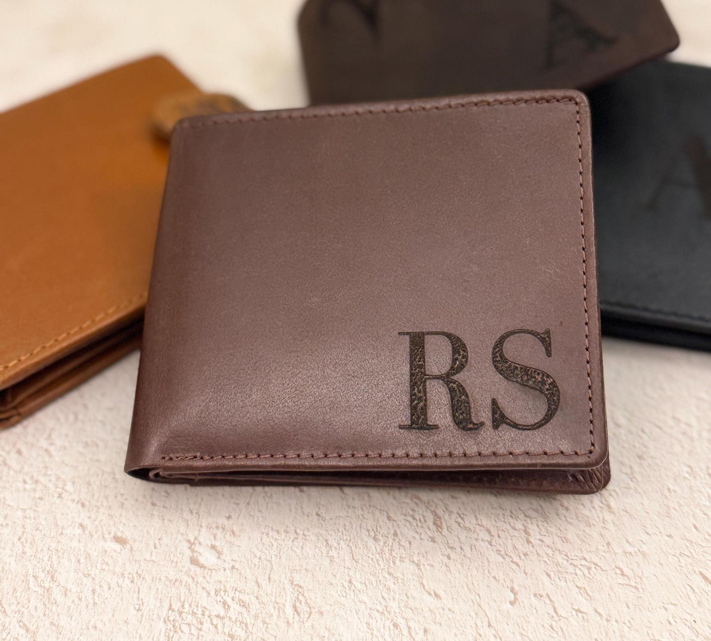 Birthday Gift Him Leather Wallet for Dad Special Present Idea Men Wallets with Pocket Card Case for Wedding Gift Dad Personalized Item