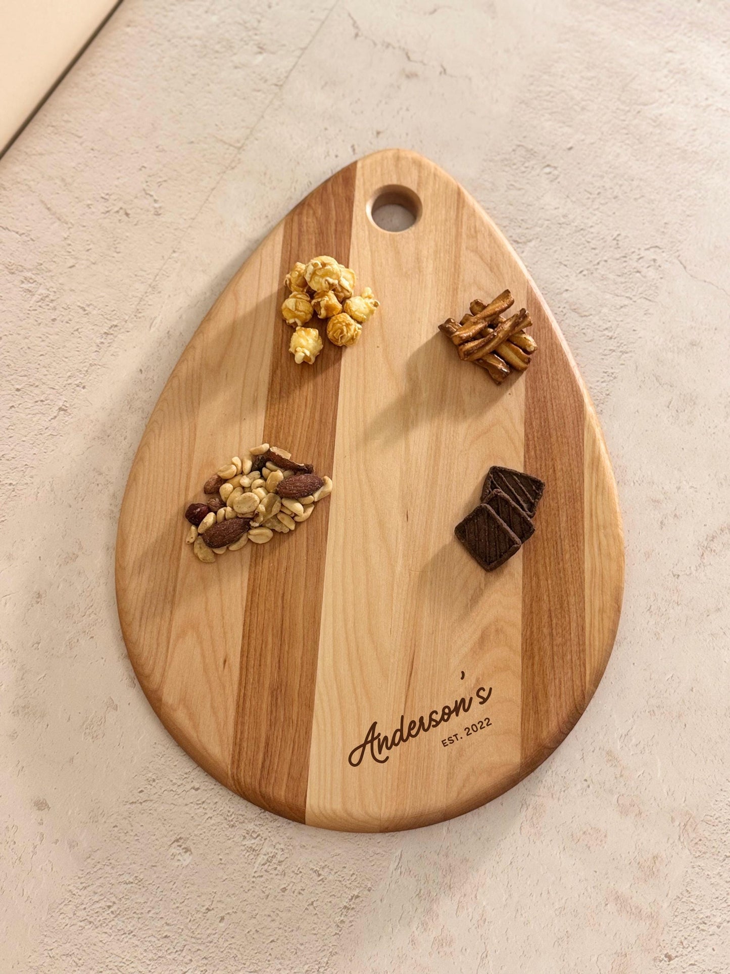 Personalized Anniversary Gift Couple Engraved Wooden Cutting Board Family Gift Him Custom Charcuterie Board Housewarming Gift New Homeowners