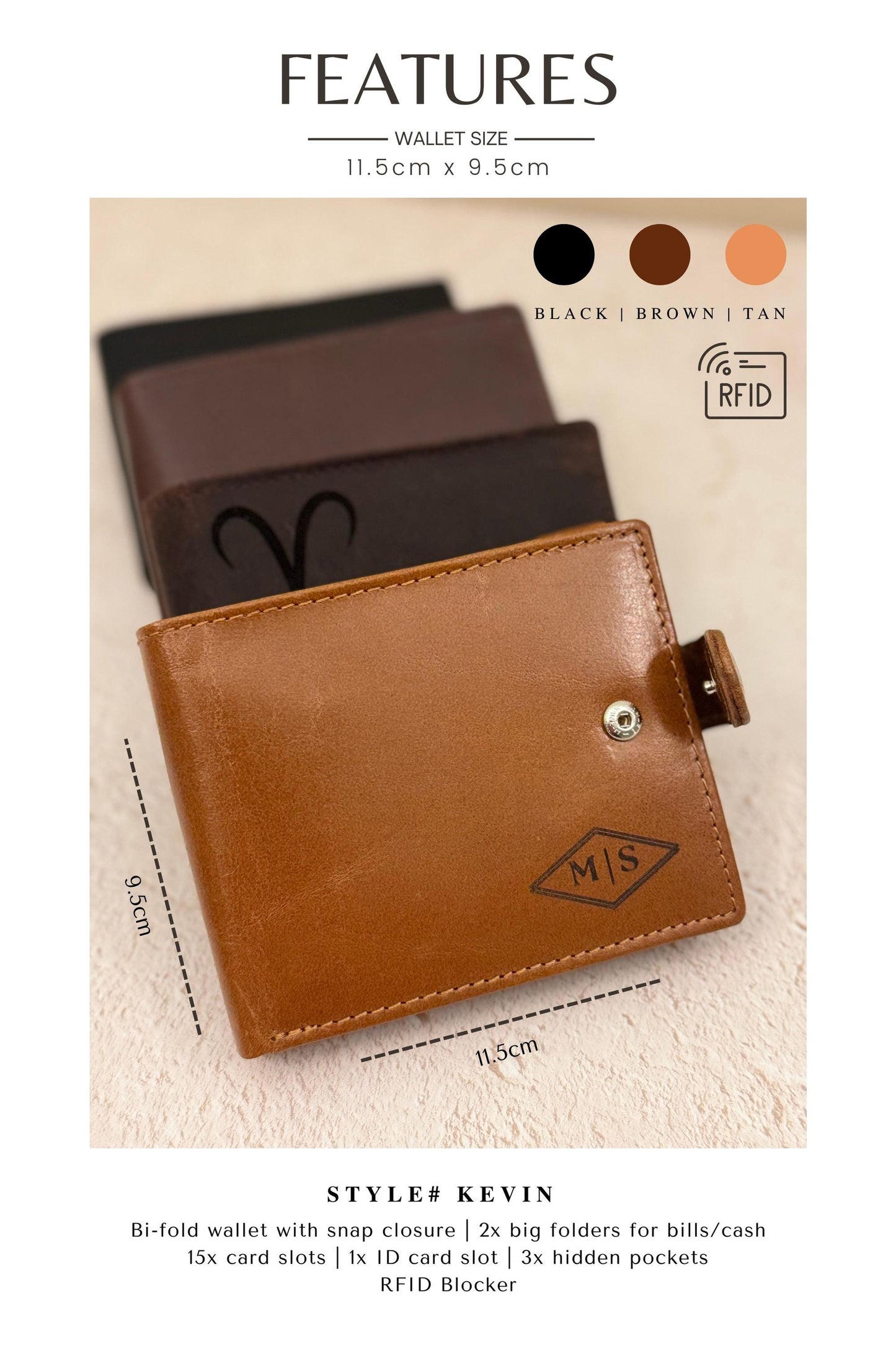 Leather Wallet Men Card Holder for Dad Birthday Present for Husband Leather Gift Idea Men Custom Engraved Wallet for Him Personalized Gift
