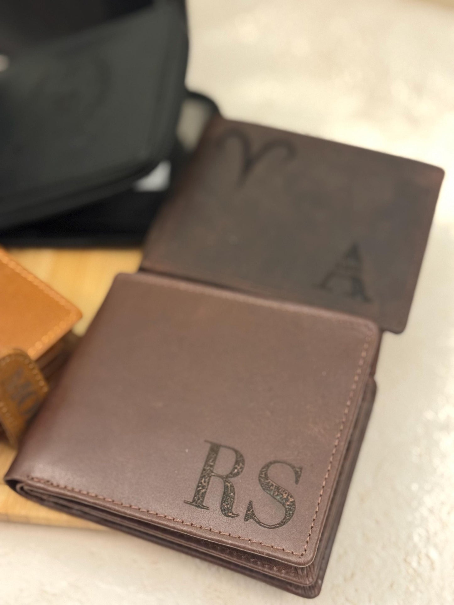 Birthday Gift Him Leather Wallet for Dad Special Present Idea Men Wallets with Pocket Card Case for Wedding Gift Dad Personalized Item