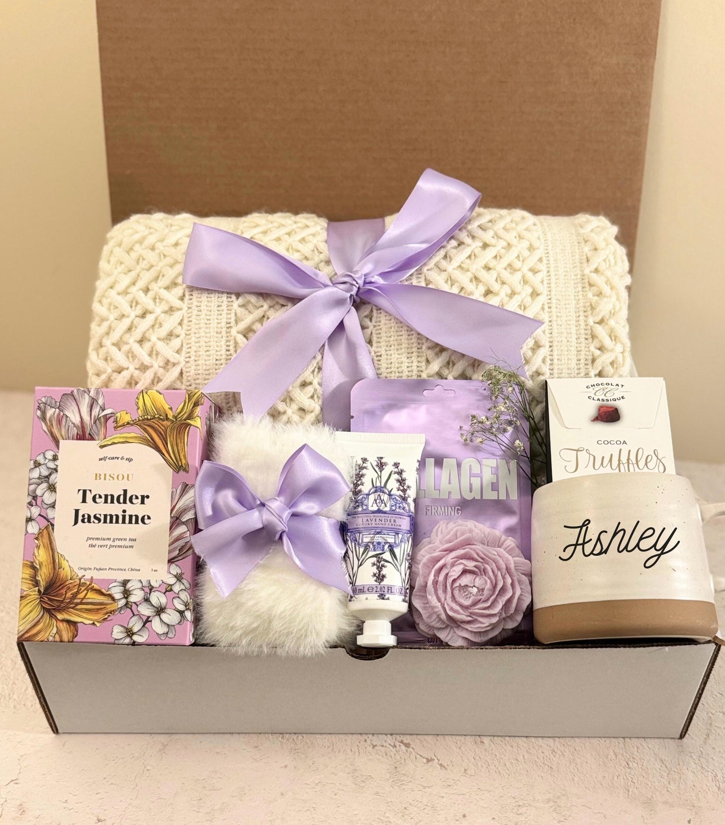 Wellness Care Basket Pamper Gift for Birthday Comfort Bundle Spa Present Thank You Gift Sympathy Gift Package with Tea Self Care Gift Set