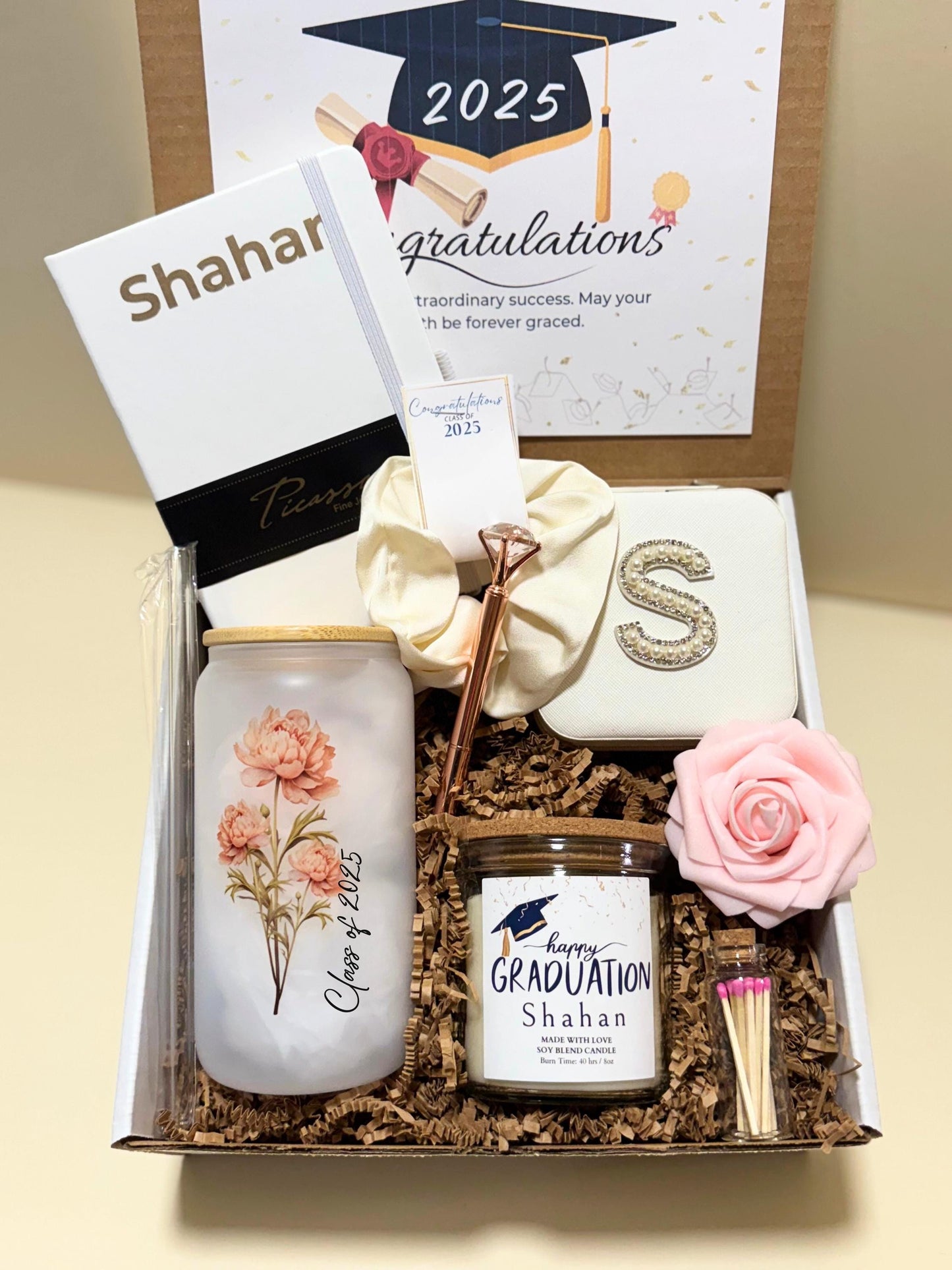 Personalized Graduation Gift Box 2025 Custom Grad Gift for Her or Him Class Of 2025 Unique High School Gift College Graduation Keepsake Set