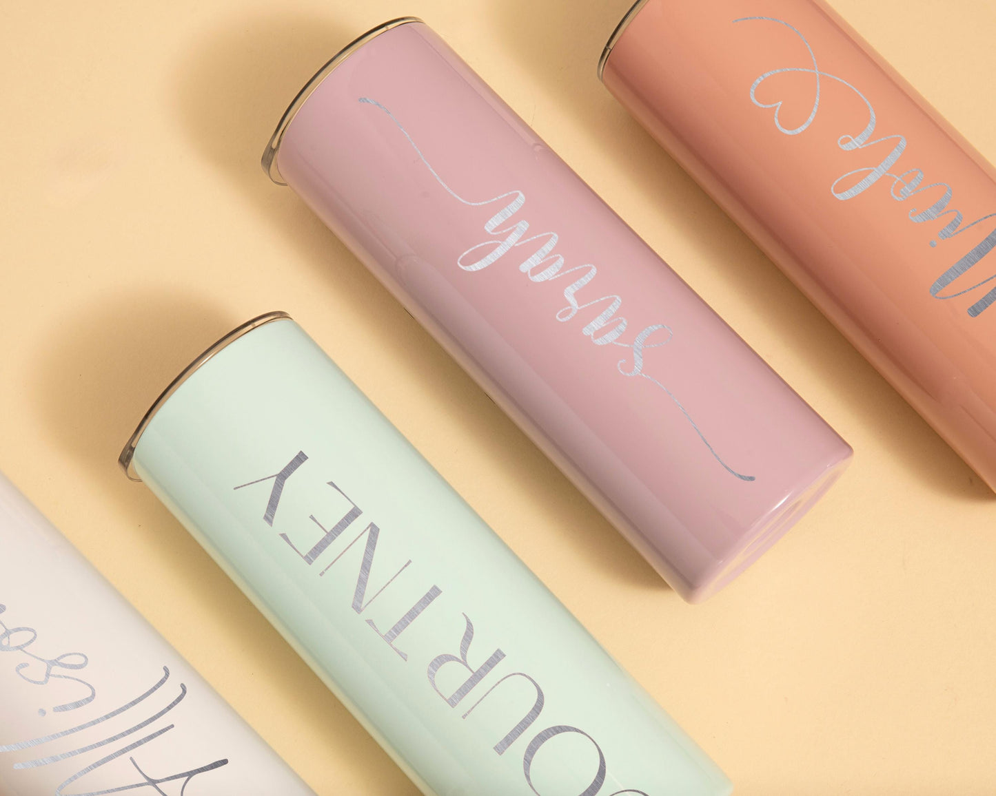 Personalized Skinny Tumbler Engraved Water Bottle Gift For Her Custom Travel Tumbler Laser Engraved Drinkware Gift Friend Birthday Present
