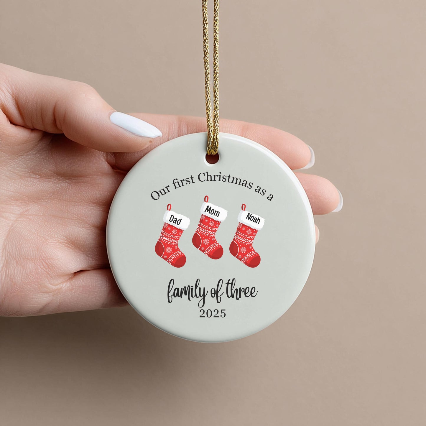 Personalized New Home Christmas Ornament Bauble Housewarming Gift Family Holiday Home Decor Custom New Family Ornament First Christmas Gift