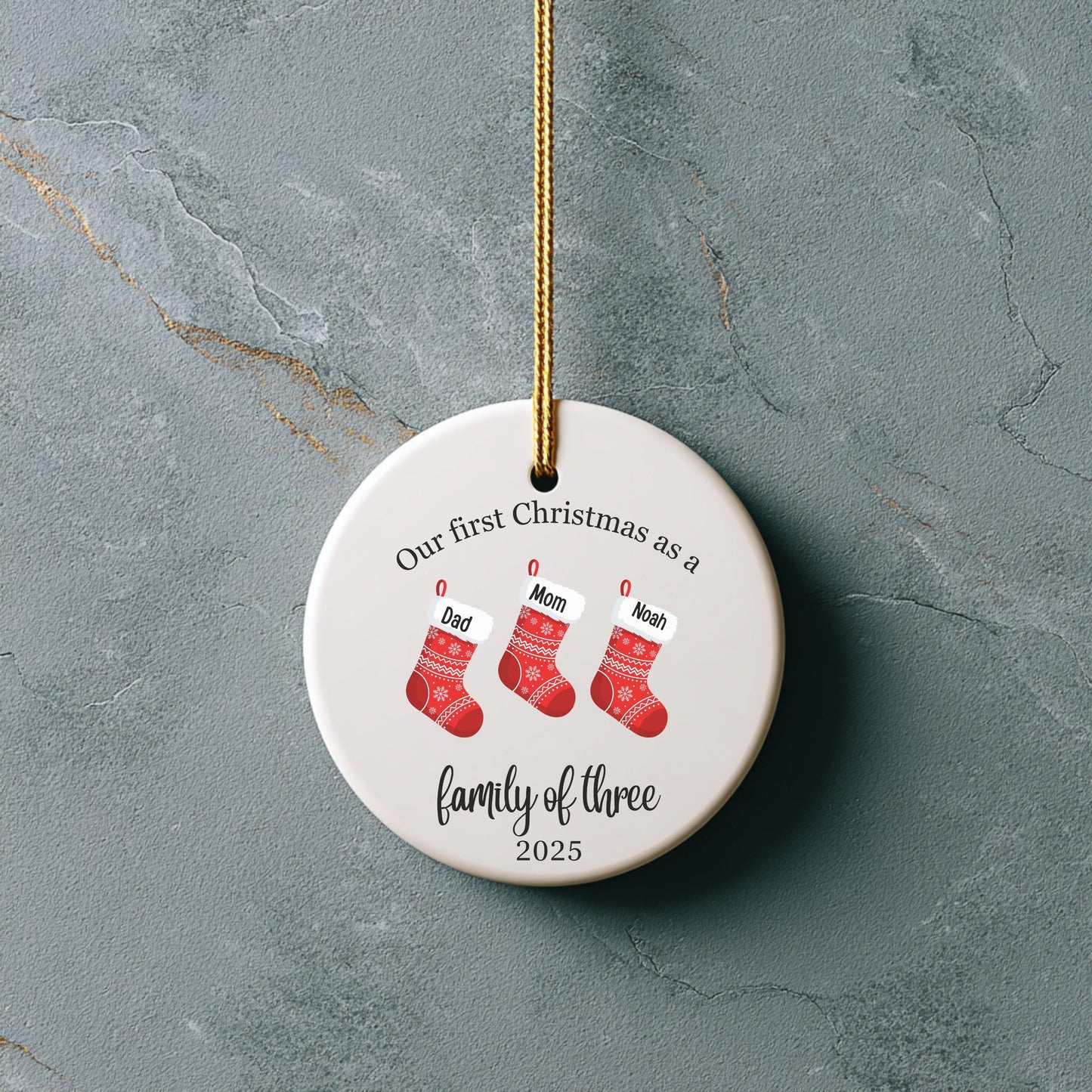 Personalized New Home Christmas Ornament Bauble Housewarming Gift Family Holiday Home Decor Custom New Family Ornament First Christmas Gift